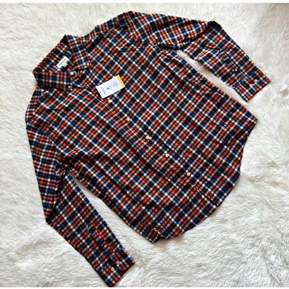 Haggar Men’s XL Regular Flannel Plaid Long Sleeve Button-Down Shirt Cotton/Poly